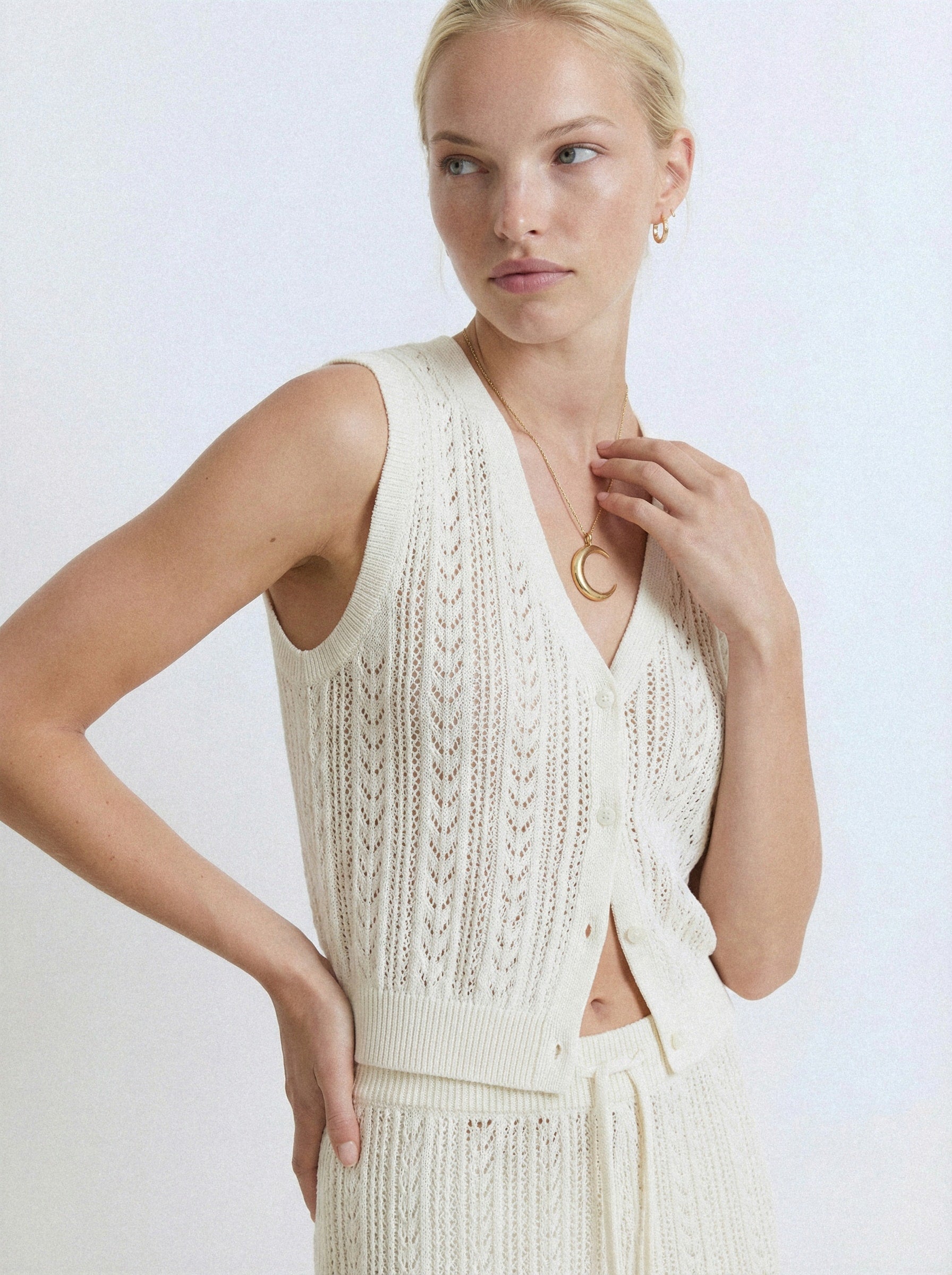 Knit Button Vest
