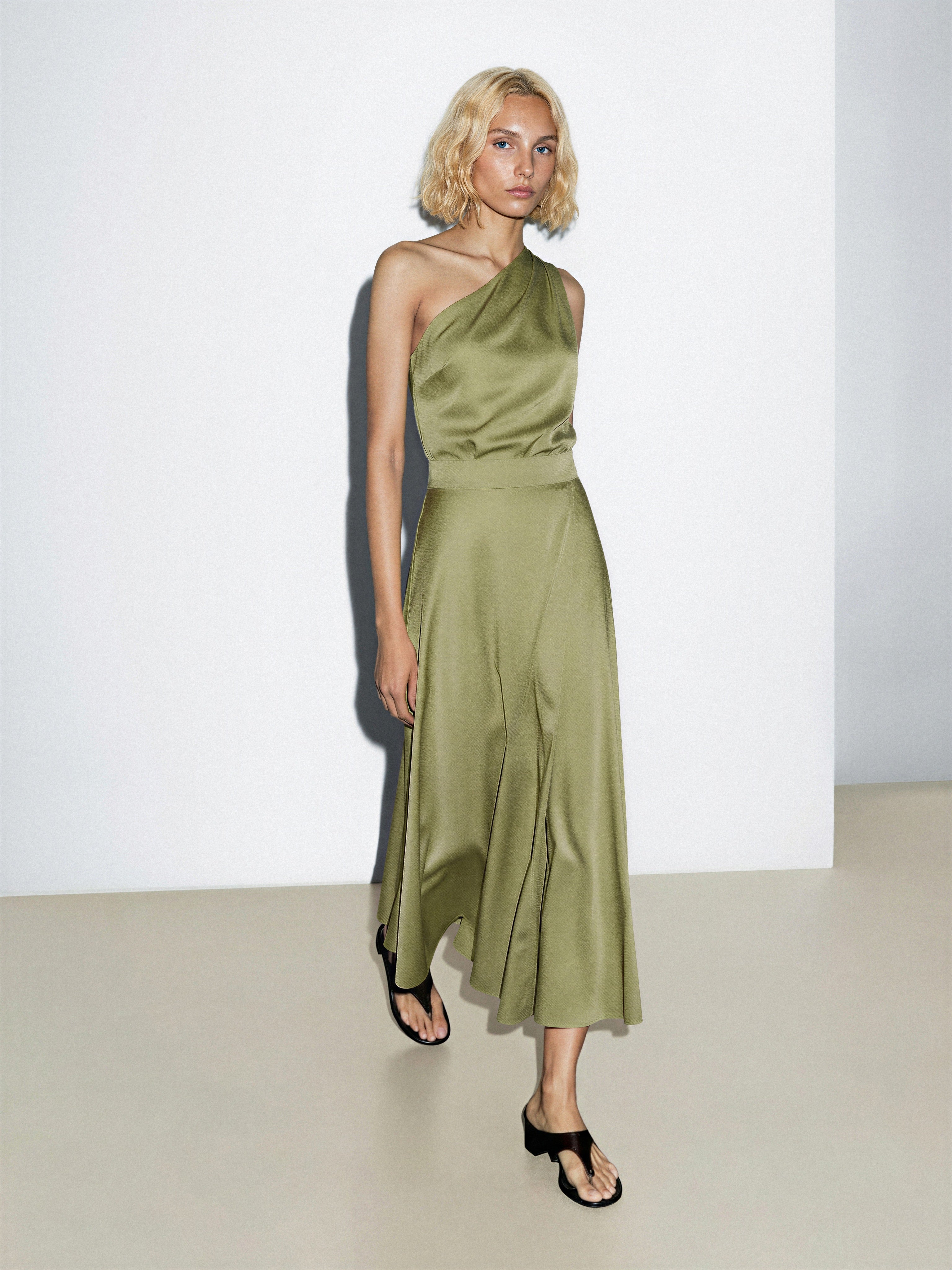 One-Shoulder Midi Dress