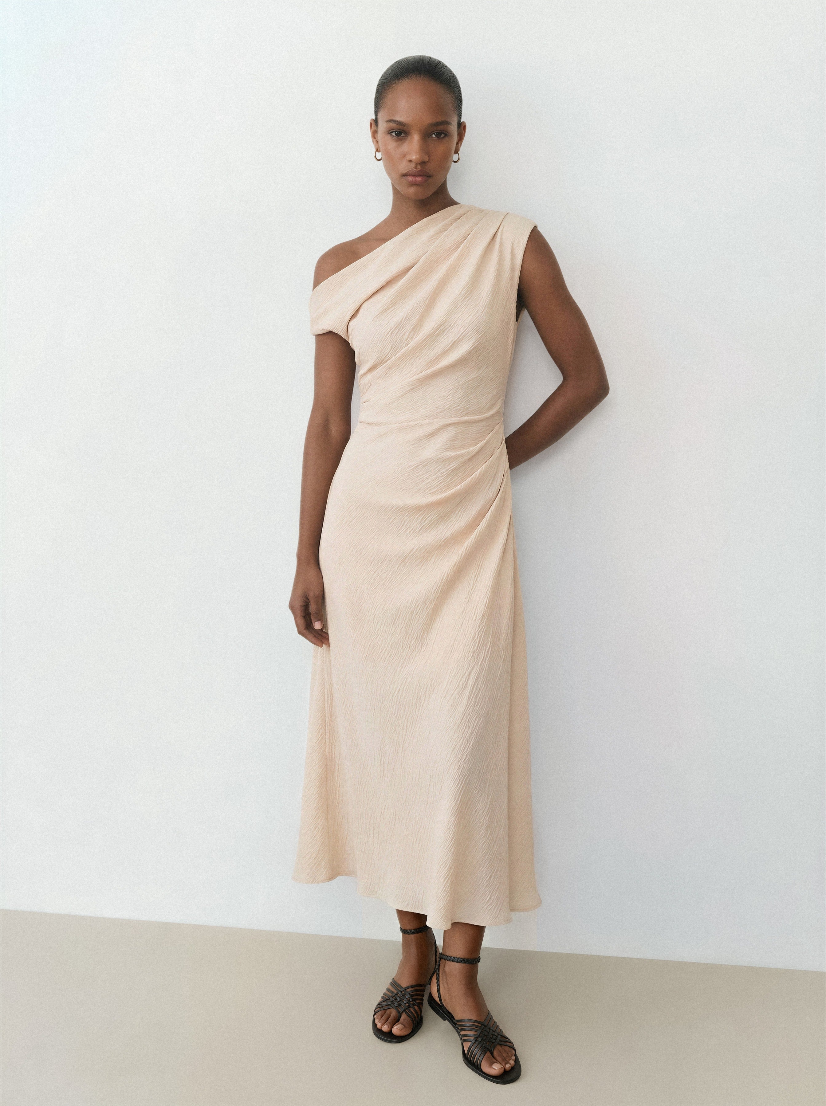 Draped Midi Dress