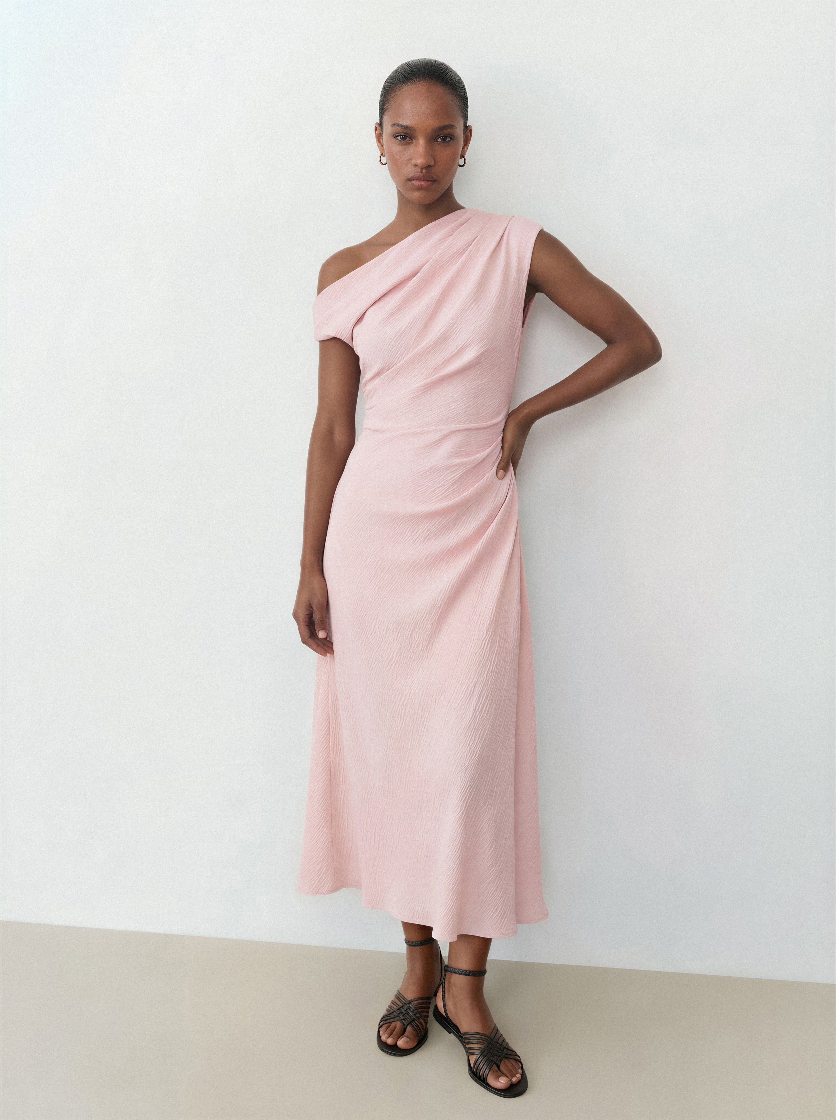Draped Midi Dress
