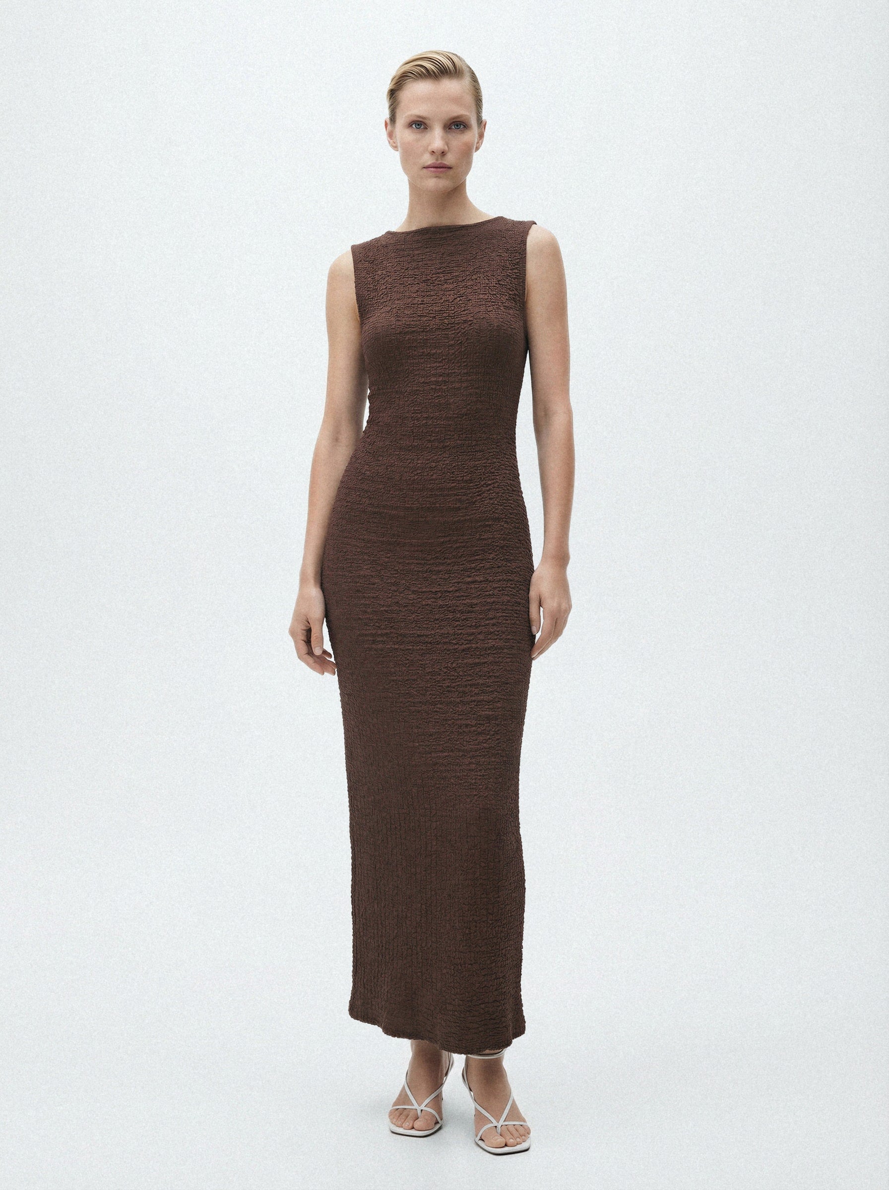 Textured Midi Dress