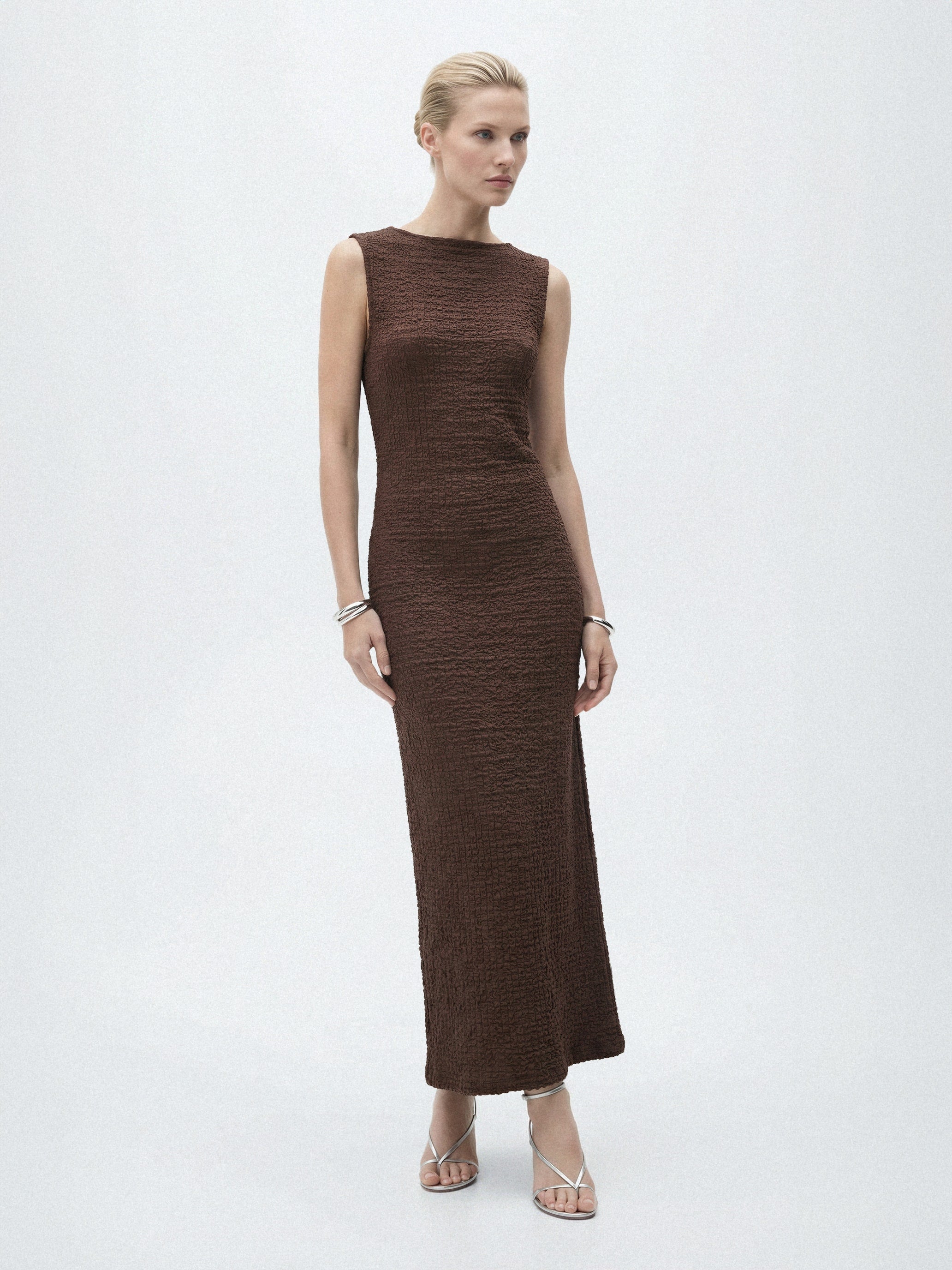 Textured Midi Dress